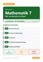 Vorschau - Arbeitsblätter - Mathematik 7 Realschule - Komplettpaket (alle Lernbereiche) - Deckblatt