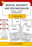 Vorschau - Spiele - Materialpaket: Brüche, Prozente und Dezimalzahlen - Ich habe wer hat - Deckblatt