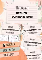 Vorschau - Arbeitsblätter - Berufsorientierung & Schülerpraktikum | Materialpaket | 5 Materialien | Arbeitshefte | Klasse 8 und 9 - Deckblatt
