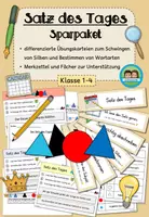 Vorschau - Arbeitsblätter - Satz des Tages - Sparpaket (Klasse 1-4) - Deckblatt