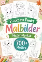 Vorschau - Spiele - Punkt-zu-Punkt Malbilder Materialpaket - Zahlen verbinden bis zu 100 - Deckblatt