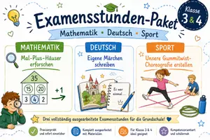Vorschau - Stundenentwürfe - Materialpaket - Examensstunden Mathematik, Deutsch, Sport - Deckblatt
