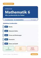 Vorschau - Arbeitsblätter - Mathematik 6 Gymnasium - Komplettpaket (alle Lernbereiche) - Deckblatt