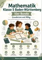 Vorschau - Arbeitsblätter - Mathematik 5. Klasse Lehrplan Baden-Württemberg Bundle - Deckblatt