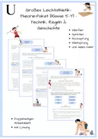 Vorschau - Arbeitsblätter - Großes Leichtathletik-Theorie-Paket (Klasse 5-7) – Technik, Regeln & Geschichte - Wachsendes Bundle - Deckblatt