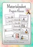 Vorschau - Poster - Materialpaket Pinguin Klasse - Deckblatt