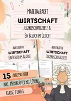 Vorschau - Arbeitsblätter - Materialpaket | Jugendschutzgesetz & Besuch im Gericht | 15 Seiten | inkl. Merkeinträge mit Lösung | Klasse 7 und 8 - Deckblatt