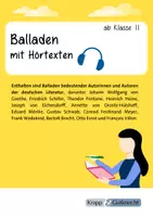 Vorschau - Text - Balladen mit Hörtexten – Großes Unterrichtspaket für die Sekundarstufe II - Deckblatt