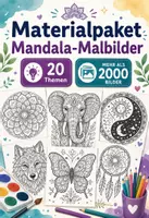 Vorschau - Spiele - Materialpaket Mandala Malbilder - 20 Themen, 2000 Bilder - Deckblatt