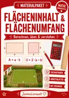 Vorschau - Arbeitsblätter - Flächeninhalt & Flächenumfang – Materialpaket - Deckblatt