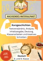 Vorschau - Arbeitsblätter - Kurzgeschichten Klasse 8/9 | wachsendes Materialpaket - Deckblatt