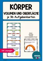 Vorschau - Arbeitsblätter - Materialpaket: Geometrische Körper Aufgabenkarten zur Berechnung von Volumen und Oberfläche - Deckblatt