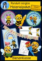 Vorschau - Arbeitsblätter - Biene Klassentier – Materialpaket Bienenklasse | Klassenzimmer Deko, Organisation, Schulanfang & Grundschule 🐝Grundschule - Deckblatt
