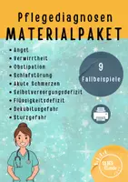 Vorschau - Arbeitsblätter - Materialpaket Pflegediagnosen Fallbeispiele Pflegeplanung NANDA - Deckblatt