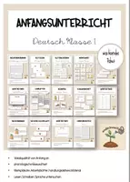 Vorschau - Spiele - Materialpaket Deutsch Klasse 1 Anfangsunterricht Schulanfang - Deckblatt
