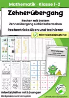 Vorschau - Arbeitsblätter - Zehnerübergang – Komplettpaket | Rechenstrategien | Mathematik Klasse 1 & 2 - Deckblatt