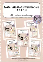 Vorschau - Arbeitsblätter - Buchstabeneinführung - Materialpaket Silbenkönige (AEIOU) - Deckblatt