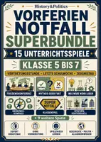 Vorschau - Spiele - Vorferien Notfall Superbundle Unterrichtsspiele Klasse 5 bis 7 Vertretungsstunde letzte Schulwoche - Deckblatt