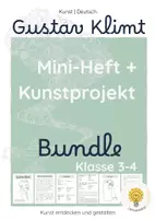Vorschau - Unterrichtsreihen - Gustav Klimt entdecken & gestalten | Kunstprojekt + Mini-Heft | Kunst & Deutsch Klasse 3–4 - Deckblatt