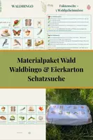 Vorschau - Spiele - MATERIALPAKET Waldentdecker | Waldbingo & Eierkarton Schatzsuche MINT - Deckblatt