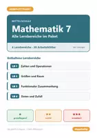 Vorschau - Arbeitsblätter - Mathematik 7 Mittelschule - Komplettpaket (alle Lernbereiche) - Deckblatt