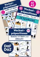 Vorschau - Arbeitsblätter - Wechselpräpositionen mit Dativ und Akkusativ | Spiele | DaF DaZ | A2 - Deckblatt