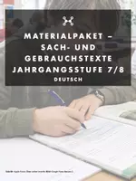 Vorschau - Stundenentwürfe - Materialpaket „Erschließen von Sach- und Gebrauchstexten“; Jgst. 7/8 - Deckblatt