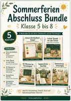 Vorschau - Arbeitsblätter - Sommerferien Abschluss Bundle Klasse 5 bis 8 - Deckblatt
