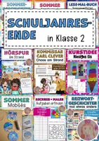 Vorschau - Mal- und Bastelvorlagen - Sinnvolle Beschäftigungen für die letzten Tage in Klasse 2 - Deckblatt