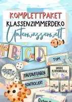 Vorschau - Arbeitsblätter - Unterwasserwelt Klassenzimmer | Sparpaket für Klassenzimmerdeko & Classroom Management - Deckblatt