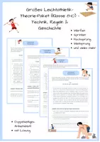 Vorschau - Arbeitsblätter - Großes Leichtathletik-Theorie-Paket (Klasse 8-10) – Technik, Regeln & Geschichte - Deckblatt