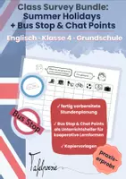 Vorschau - Stundenentwürfe - Materialpaket: Class Survey – Summer Holiday Plans inkl. Bus Stop und Chat Points - Deckblatt