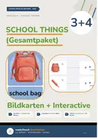 Vorschau - Poster - SCHOOL THINGS - Gesamtpaket - Klasse 3 und 4 (Bildkarten + Interactive) - Deckblatt