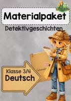 Vorschau - Arbeitsblätter - Wachsendes Materialpaket: Detektivgeschichten- Lesen, Schreiben & Zuhören - Deckblatt