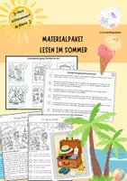 Vorschau - Arbeitsblätter - Materialpaket Lesen im Sommer - Deckblatt