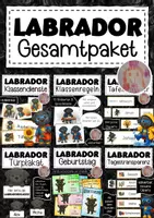 Vorschau - Mal- und Bastelvorlagen - Labradorklasse Materialpaket Klassentier Labrador - Deckblatt