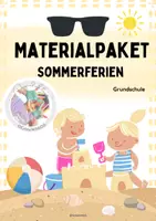 Vorschau - Spiele - Schuljahresende | Buntes Materialpaket Sommerferien Grundschule | Spiele Rätsel Aktivitäten Vertretungsstunden | Freiarbeit☀️🍨🍉🏫 - Deckblatt