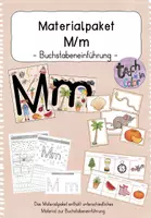 Vorschau - Stationenlernen - Buchstabeneinführung Mm - Materialpaket - Deckblatt