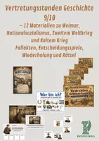 Vorschau - Stundenentwürfe - Vertretungsstunden Geschichte 9/10 – 12 Materialien zu Weimar, Nationalsozialismus, Zweitem Weltkrieg und Kaltem Krieg - Deckblatt