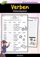 Vorschau - Spiele - Verben Materialpaket Deutsch | Arbeitsblätter, Spiele & Grammatikmaterial - Deckblatt