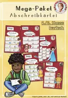 Vorschau - Stationenlernen - Abschreibkarteien Paket Klasse 2-3 | Druckschrift Schreibschrift - Deckblatt