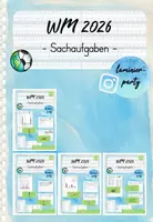 Vorschau - Stationenlernen - Bundle: Sachaufgaben Fußball WM 2026 (Kl. 1-4) - Deckblatt
