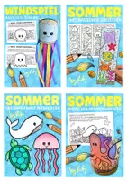 Vorschau - Arbeitsblätter - Unterwasserwelt & Meerestier Bastel-Bundle – Kunst im Sommer - Deckblatt