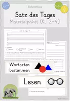 Vorschau - Arbeitsblätter - Satz des Tages / Satz der Woche Materialpaket - Deckblatt