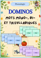 Aperçu - Jeux - Pack de 3 ressources : dominos syllabiques - Page de couverture