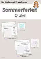 Vorschau - Spiele - Materialpaket Sommerferien Orakel für Kinder und das Kollegium - Deckblatt