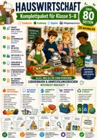 Vorschau - Arbeitsblätter - Hauswirtschaft Komplettpaket Klasse 5–8 | 30 Materialien zu Schulküche, Ernährung & Alltagskompetenzen - Deckblatt