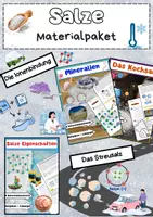Vorschau - Arbeitsblätter - Salze Materialpaket: Eigenschaften, Ionenbindung, Kristallgitter, Mineralien - Deckblatt