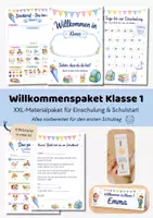 Vorschau - Spiele - Willkommenspaket Klasse 1 | Schulanfang 1. Klasse | Material Einschulung | erster Schultag Grundschule - Deckblatt