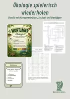 Vorschau - Arbeitsblätter - Ökologie spielerisch wiederholen – Bundle mit Kreuzworträtsel, Suchsel und Wortjäger - Deckblatt